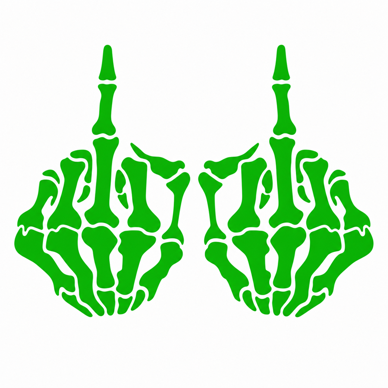 Skeleton Middle Finger Vehicle Vinyl Decal (#D11)