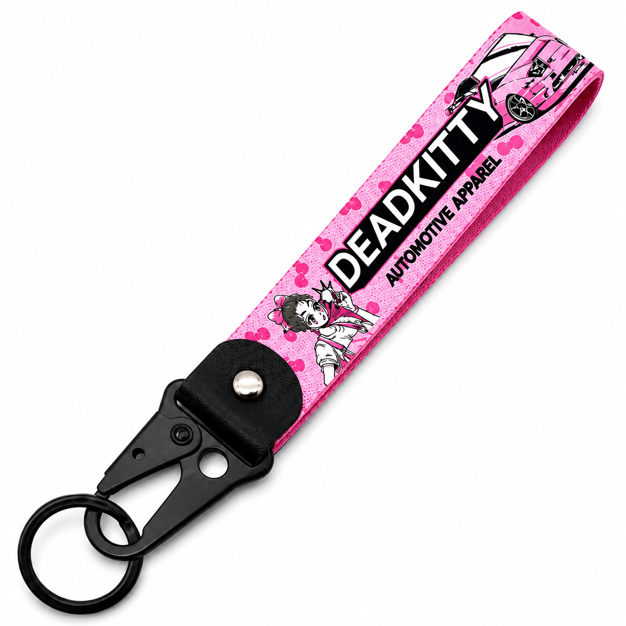 Dead Kitty Pink JDM Wristlet Keychain