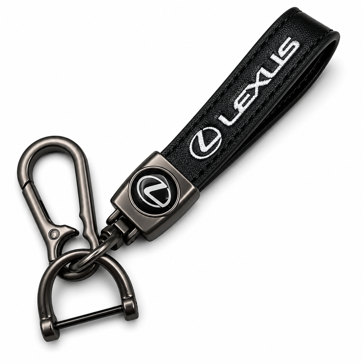 Lexus Leather Keychain Premium Car Key Holder Luxury Metal Key Ring Automotive Accessories Gift for Lexus Owners Men Women