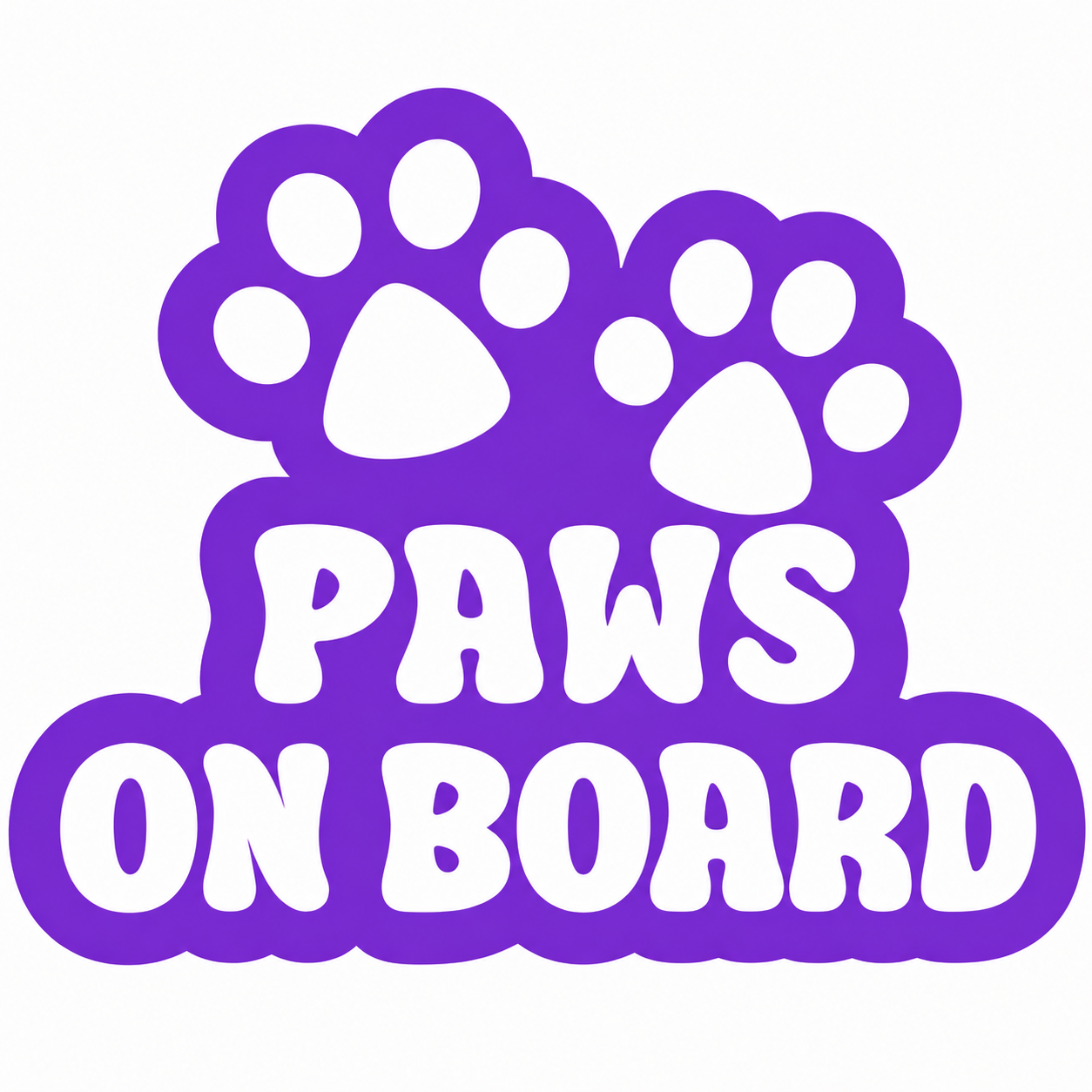 Paws on Board Vehicle Vinyl Decal (#D17)