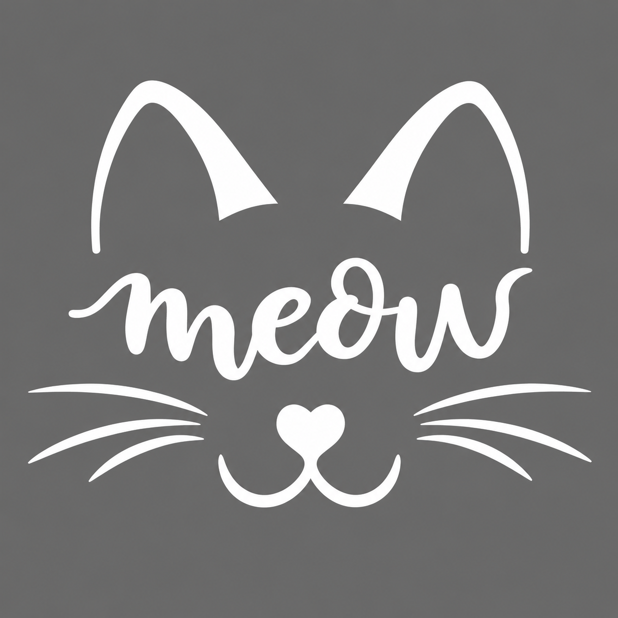 Meow Cat Vehicle Vinyl Decal (#D19)