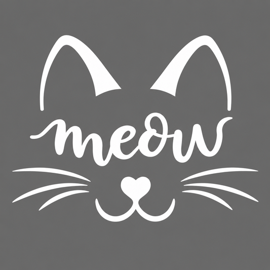 Meow Cat Vehicle Vinyl Decal (#D19)