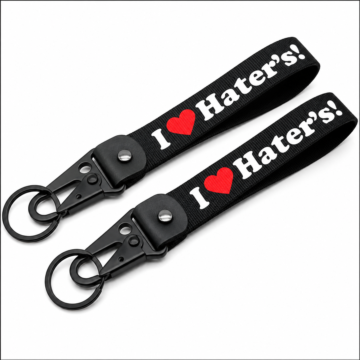 I Love Haters Car Keychain Automotive Car Key