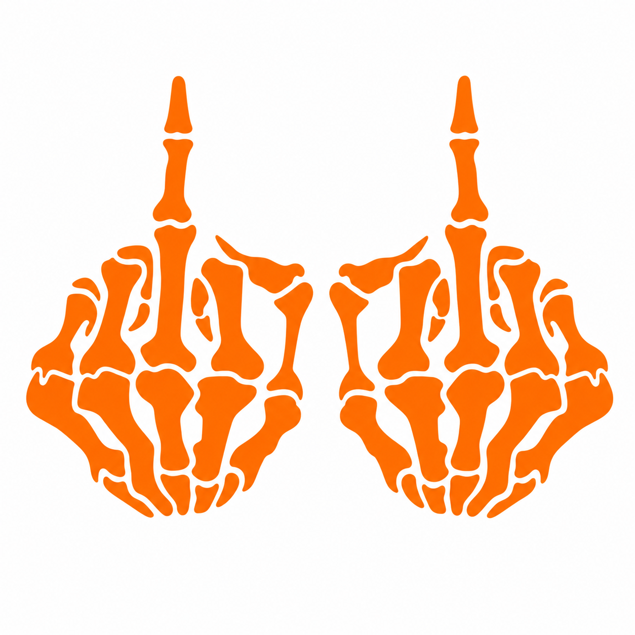 Skeleton Middle Finger Vehicle Vinyl Decal (#D11)
