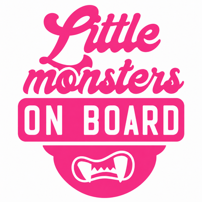 Little Monsters on Board Vehicle Vinyl Decal (#D03)
