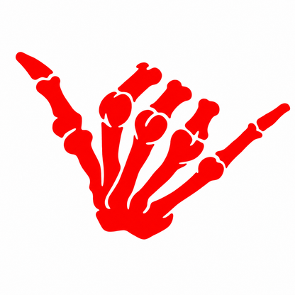 Skeleton Shaka Hand Vehicle Vinyl Decal (#D09)