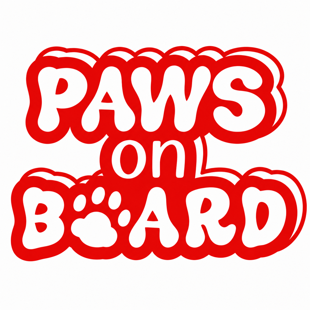 Paws on Board Vehicle Vinyl Decal (#D01)