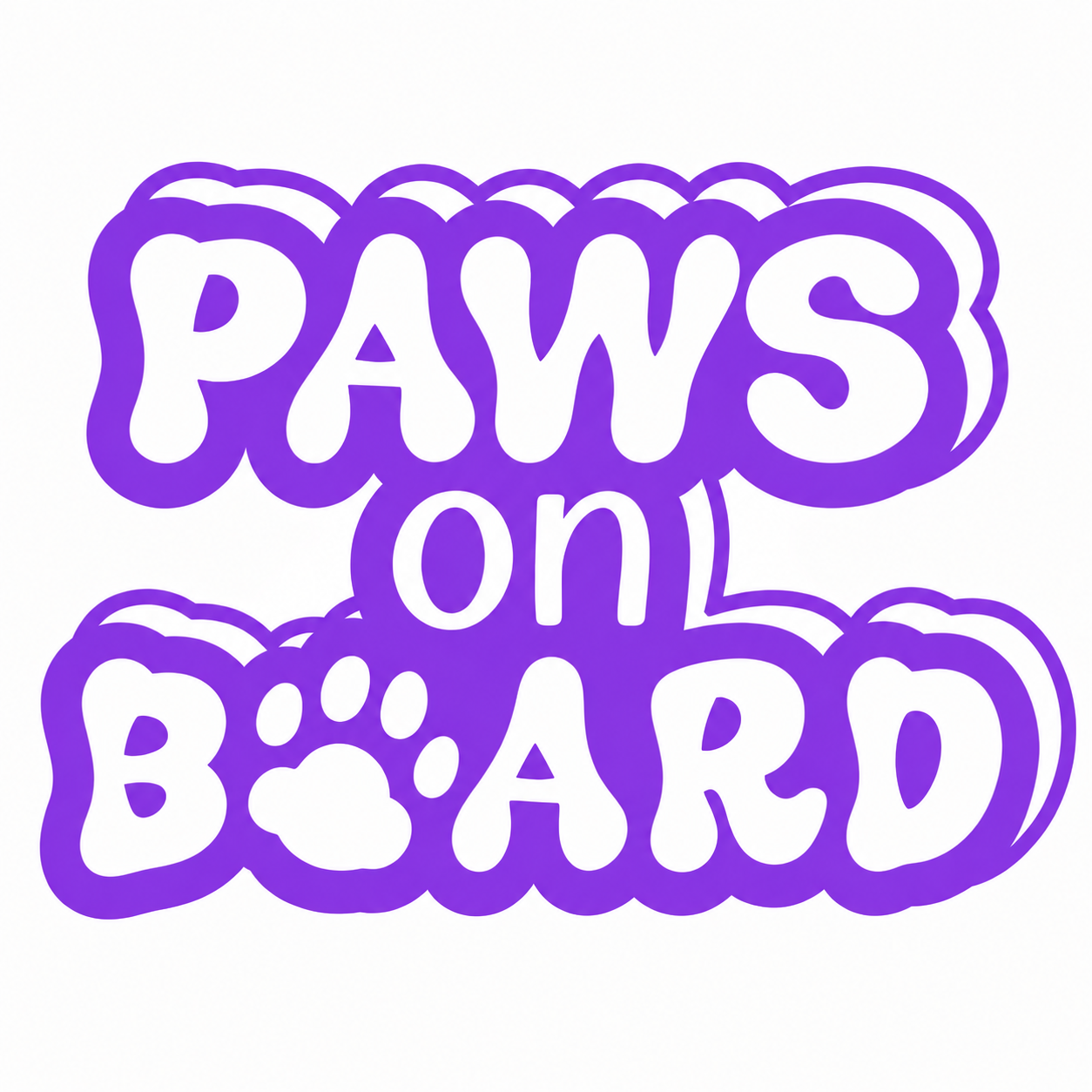 Paws on Board Vehicle Vinyl Decal (#D01)