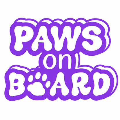 Paws on Board Vehicle Vinyl Decal (#D01)