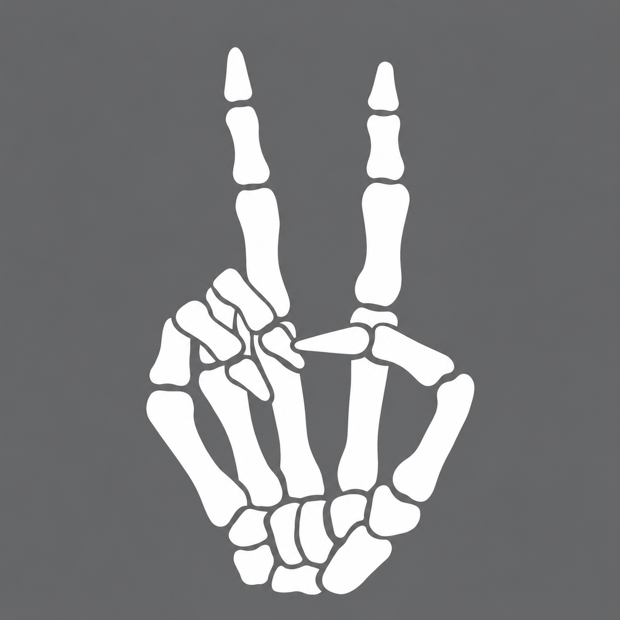 Skeleton Peace Sign Vehicle Vinyl Decal (#D10)