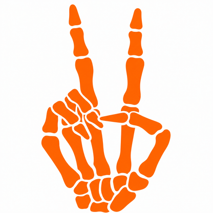 Skeleton Peace Sign Vehicle Vinyl Decal (#D10)
