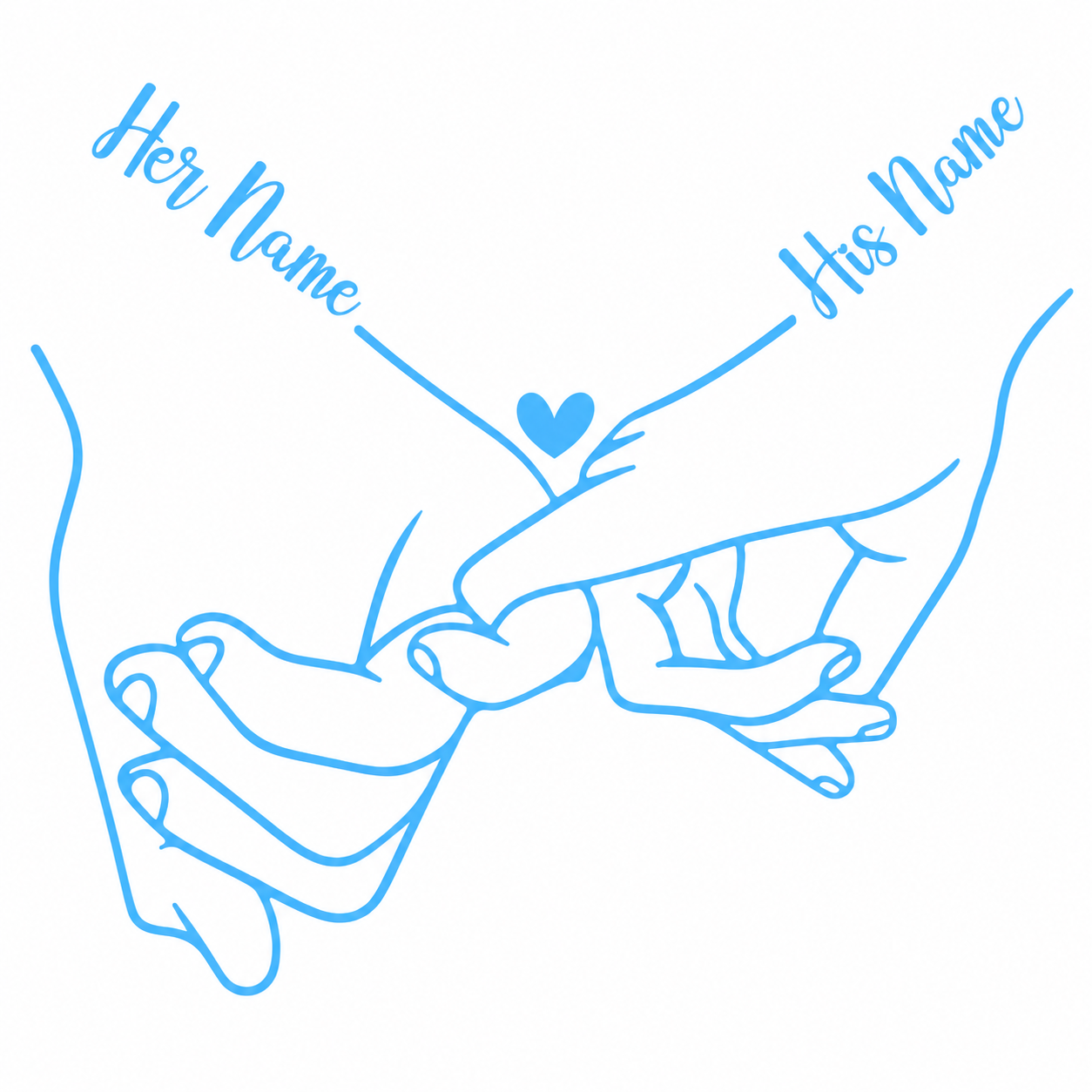 Personalized Pinky Promise Couple Vehicle Vinyl Decal (#D16)