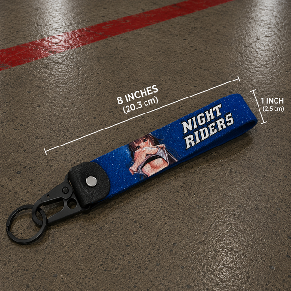 Night riders anime car club car automotive keychain
