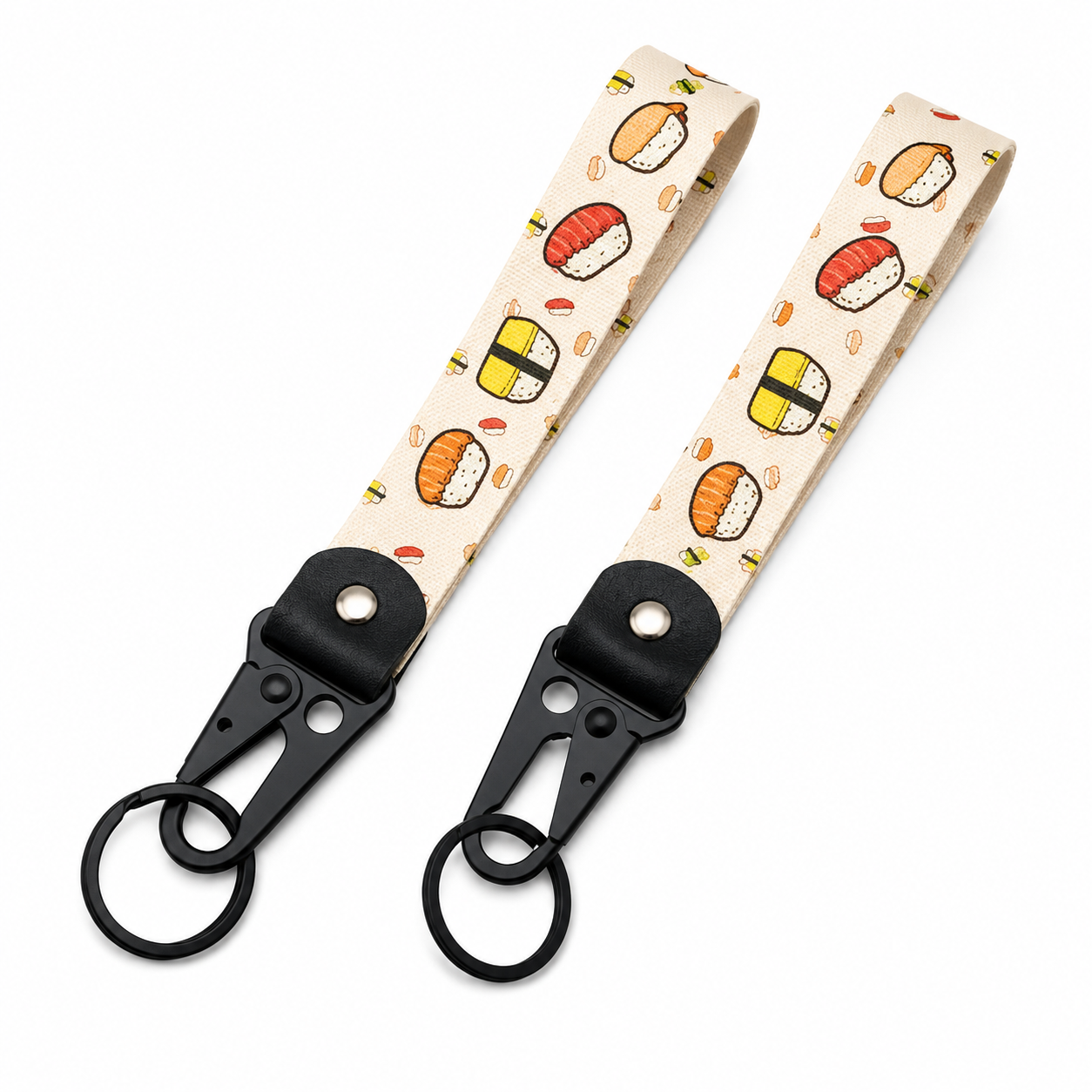 Sushi club Keychain for Summer, Anti-lost Wristband Keychain, Universal Portable Car Keychain for Men & Women, Auto Key Decoration, Keychain Lanyard, Car Accessories, Wristlet Strap Key, Car Key
