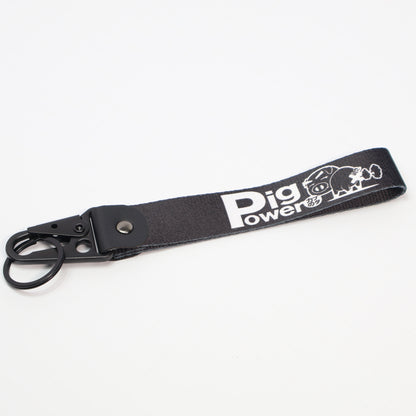 Pig Power Wristlet Keychain