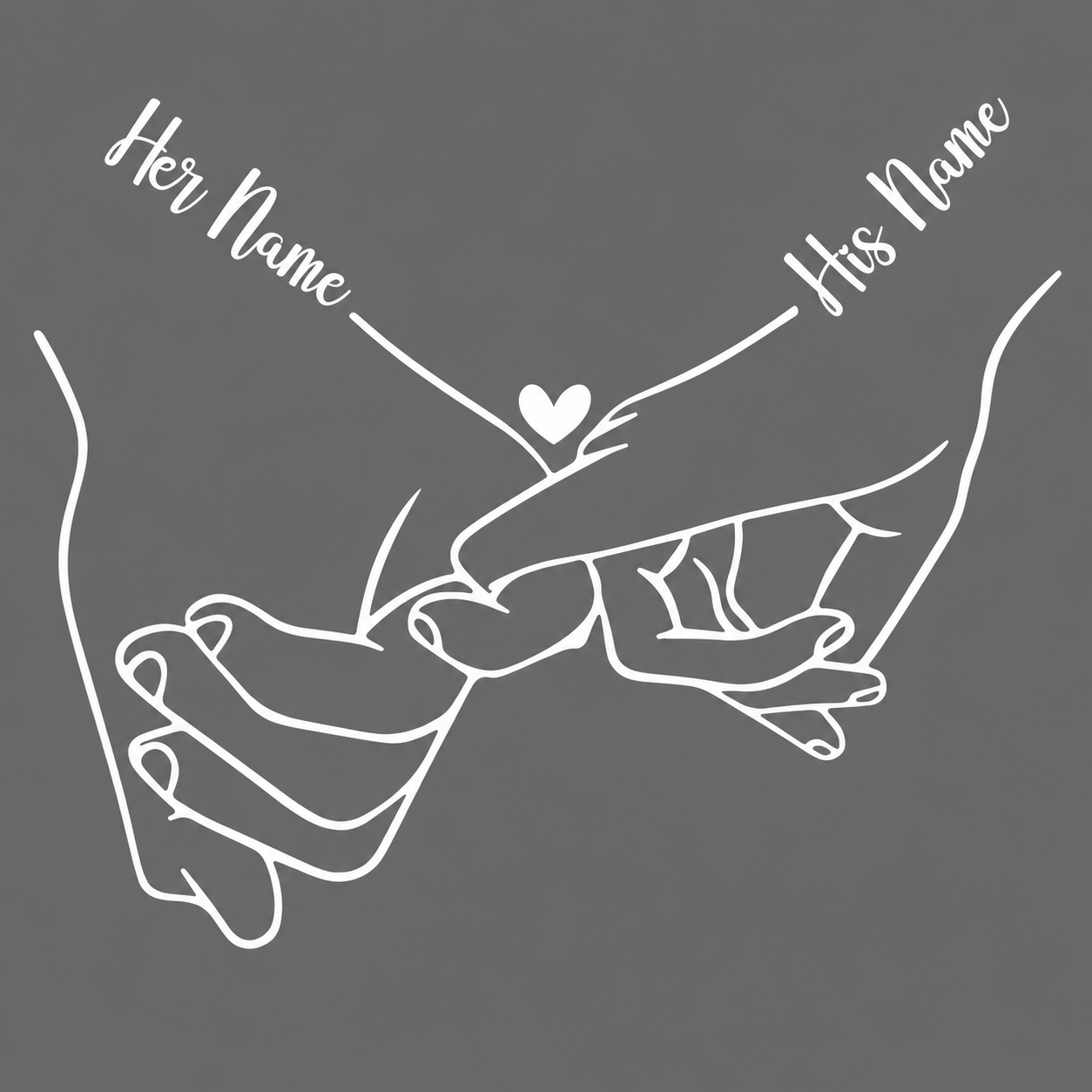 Personalized Pinky Promise Couple Vehicle Vinyl Decal (#D16)
