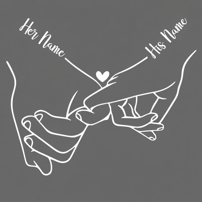 Personalized Pinky Promise Couple Vehicle Vinyl Decal (#D16)