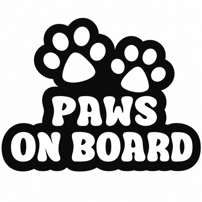 Paws on Board Vehicle Vinyl Decal (#D17)