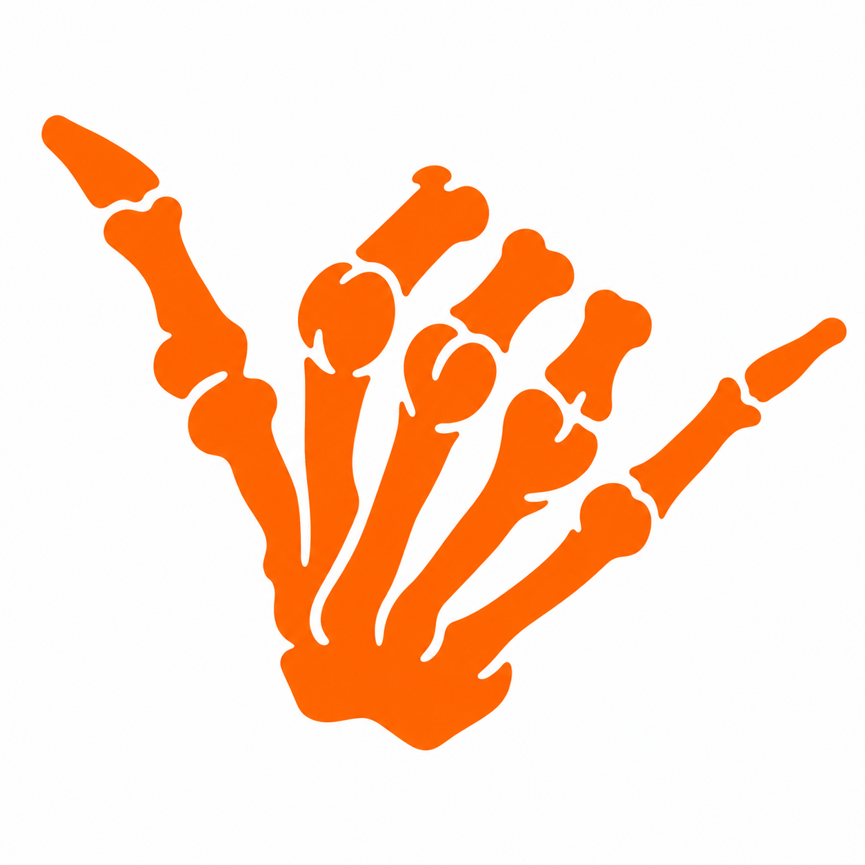 Skeleton Shaka Hand Vehicle Vinyl Decal (#D09)