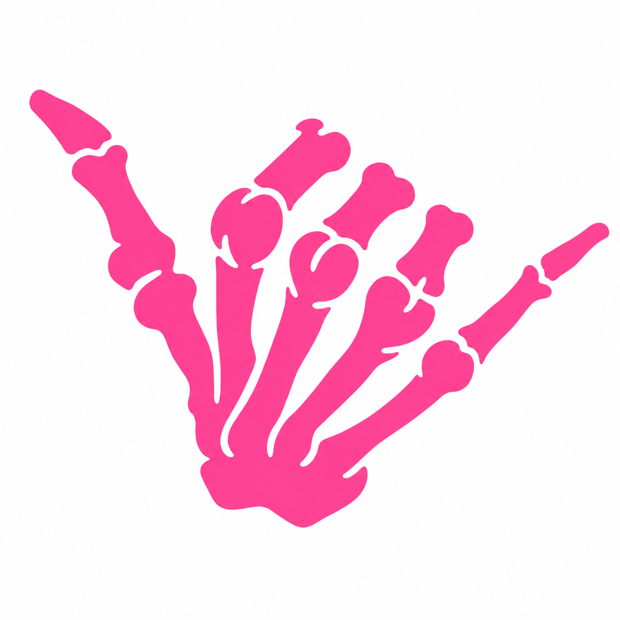 Skeleton Shaka Hand Vehicle Vinyl Decal (#D09)