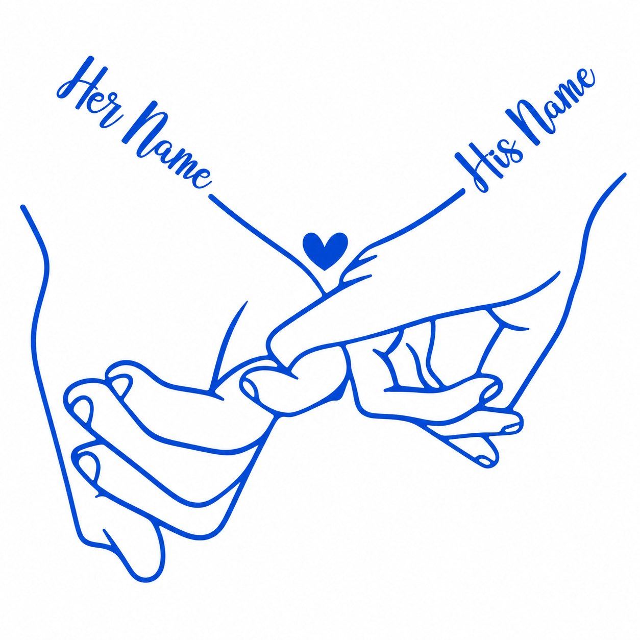 Personalized Pinky Promise Couple Vehicle Vinyl Decal (#D16)