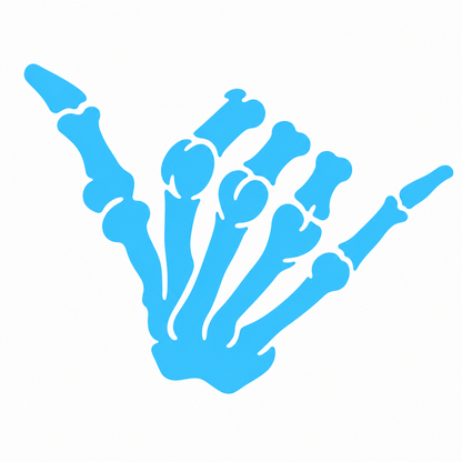 Skeleton Shaka Hand Vehicle Vinyl Decal (#D09)