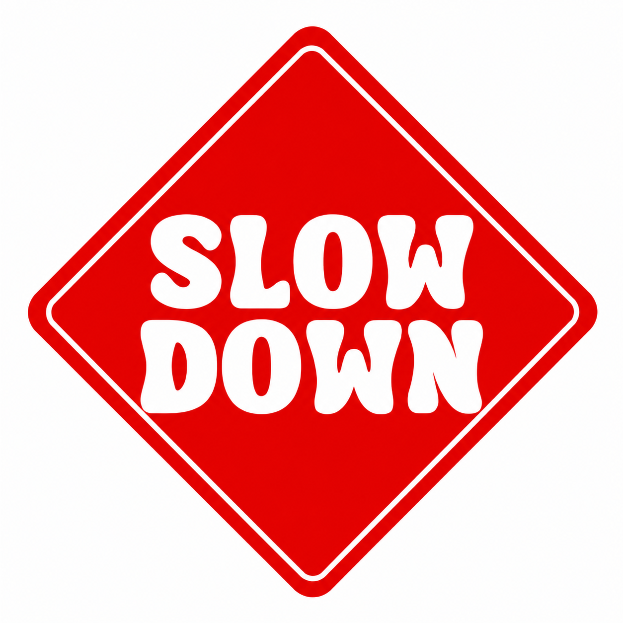 Slow Down Vehicle Vinyl Decal (#D18)