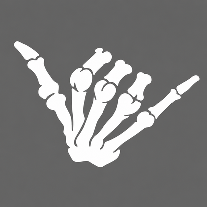 Skeleton Shaka Hand Vehicle Vinyl Decal (#D09)