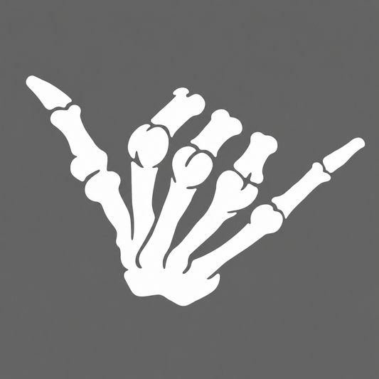 Skeleton Shaka Hand Vehicle Vinyl Decal (#D09)