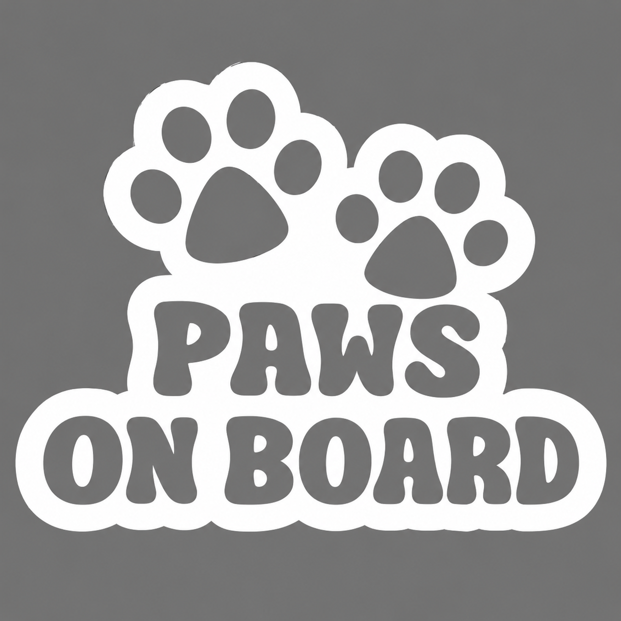 Paws on Board Vehicle Vinyl Decal (#D17)