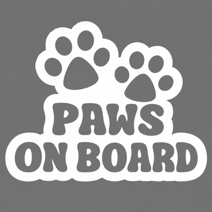 Paws on Board Vehicle Vinyl Decal (#D17)