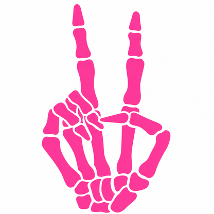 Skeleton Peace Sign Vehicle Vinyl Decal (#D10)