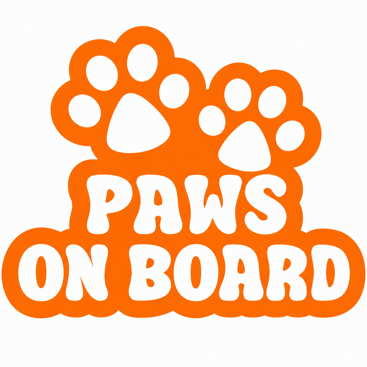 Paws on Board Vehicle Vinyl Decal (#D17)