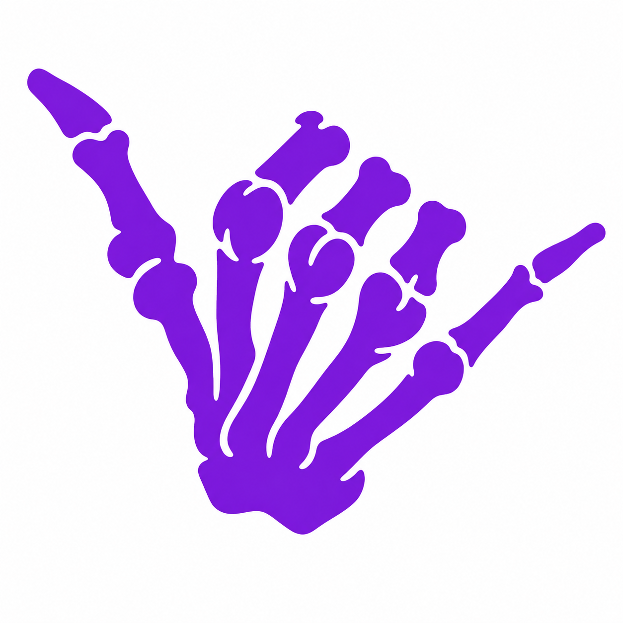 Skeleton Shaka Hand Vehicle Vinyl Decal (#D09)