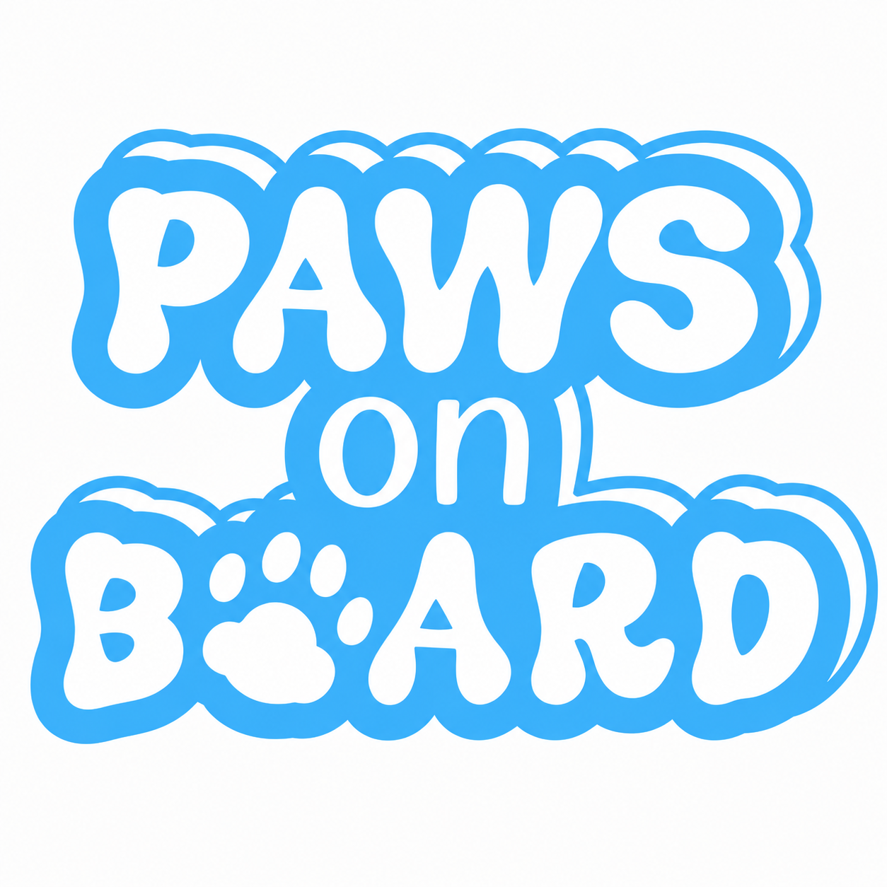 Paws on Board Vehicle Vinyl Decal (#D01)