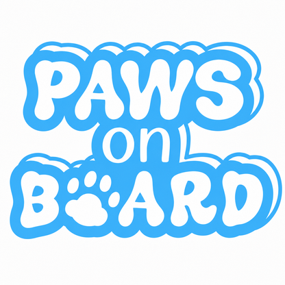Paws on Board Vehicle Vinyl Decal (#D01)