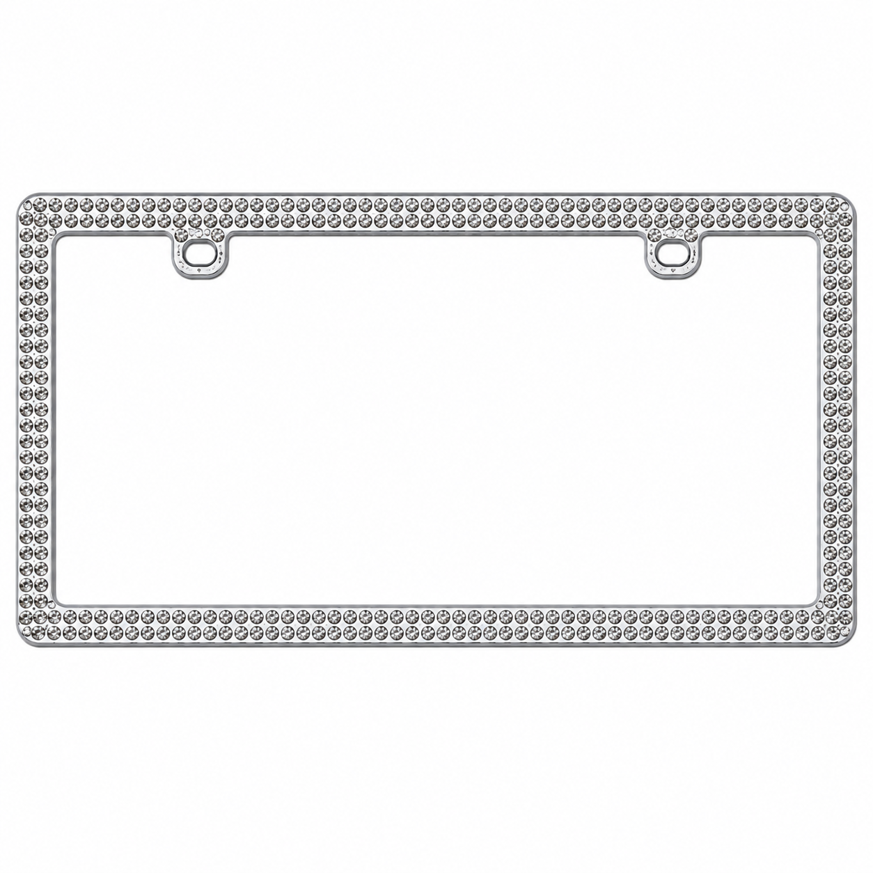 White rhinestone plate