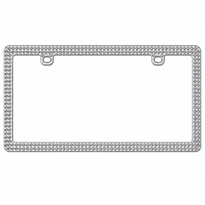 White rhinestone plate
