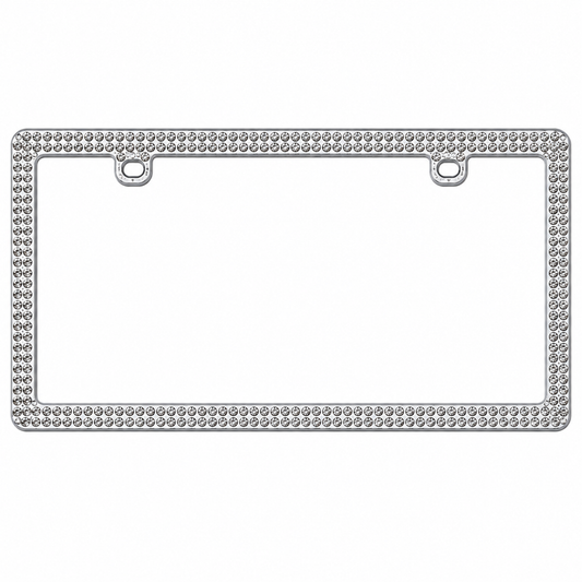 White rhinestone plate