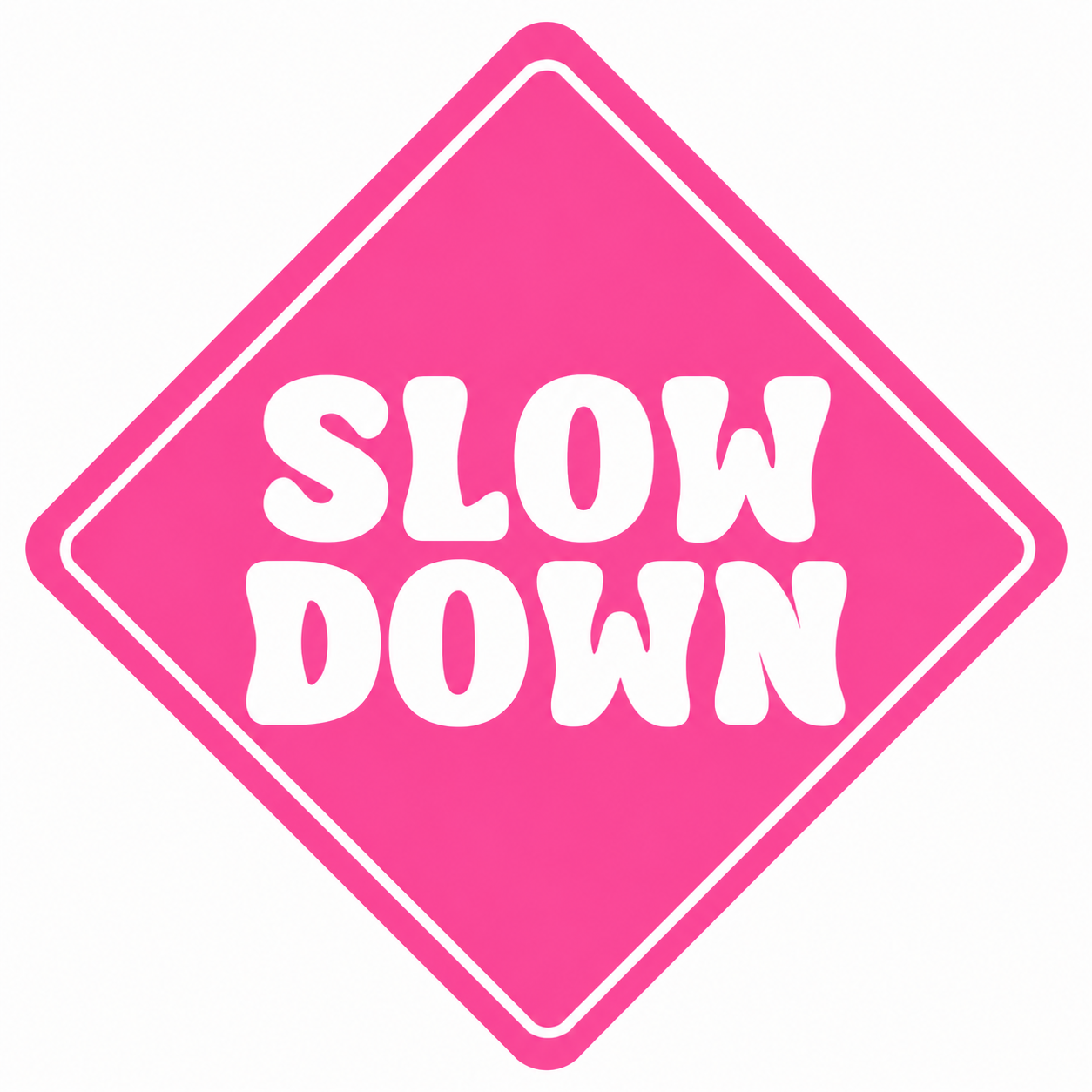 Slow Down Vehicle Vinyl Decal (#D18)