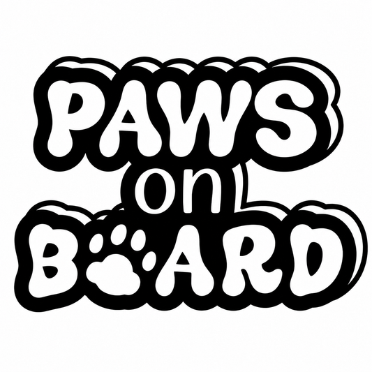 Paws on Board Vehicle Vinyl Decal (#D01)