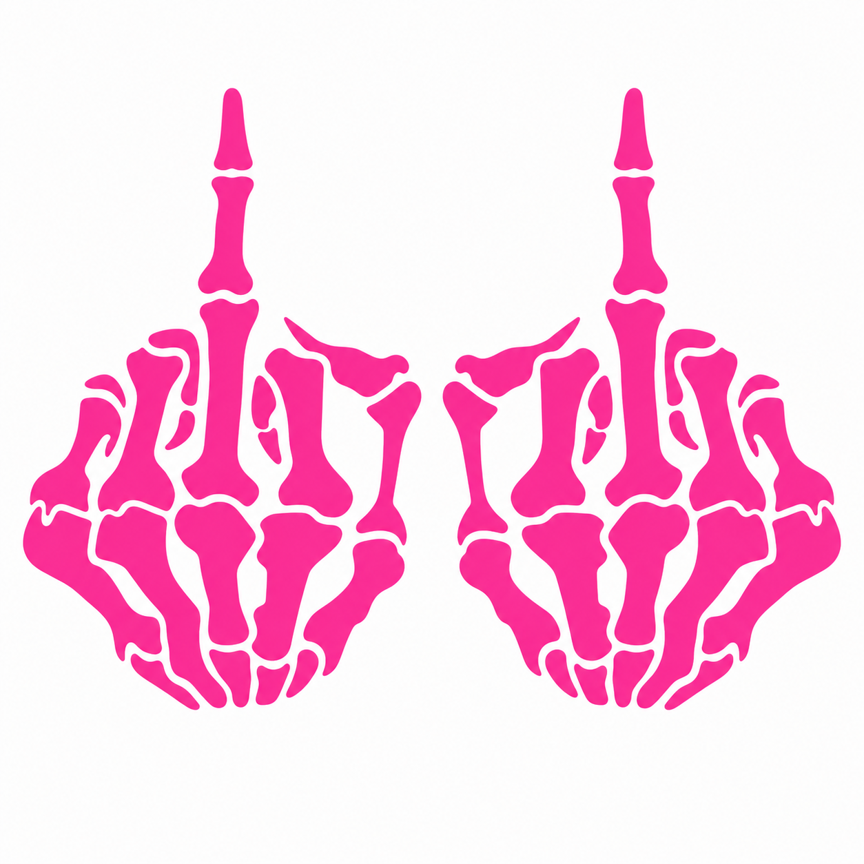 Skeleton Middle Finger Vehicle Vinyl Decal (#D11)