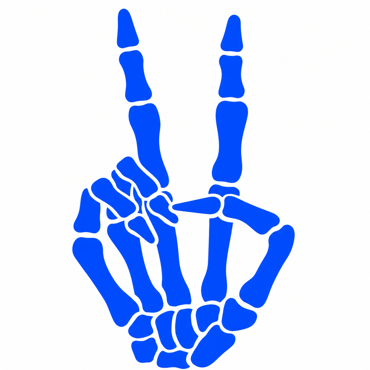 Skeleton Peace Sign Vehicle Vinyl Decal (#D10)