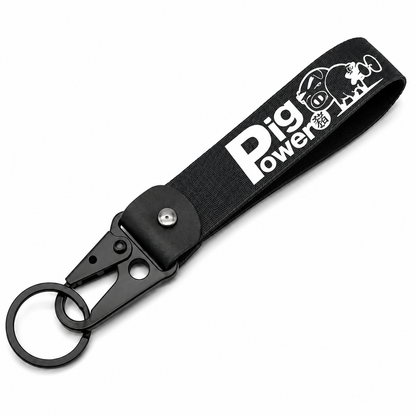 Pig Power Wristlet Keychain