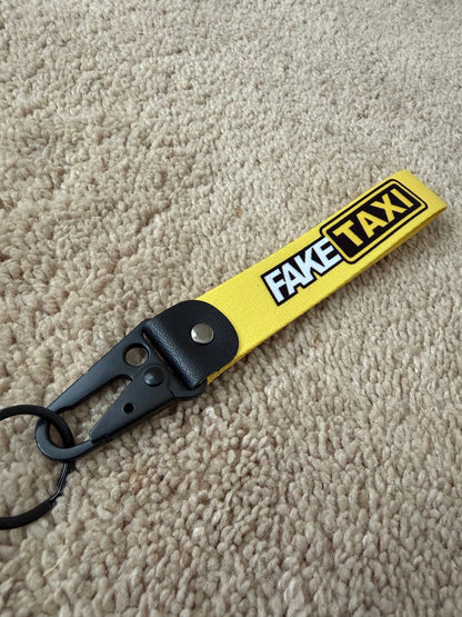 Fake taxi car club jdm car automotive Keychain for Summer, Anti-lost Wristband Keychain, Universal Portable Car Keychain for Men & Women, Auto Key Decoration, Keychain Lanyard, Car Accessories, Wristlet Strap Key, Car Key Chains