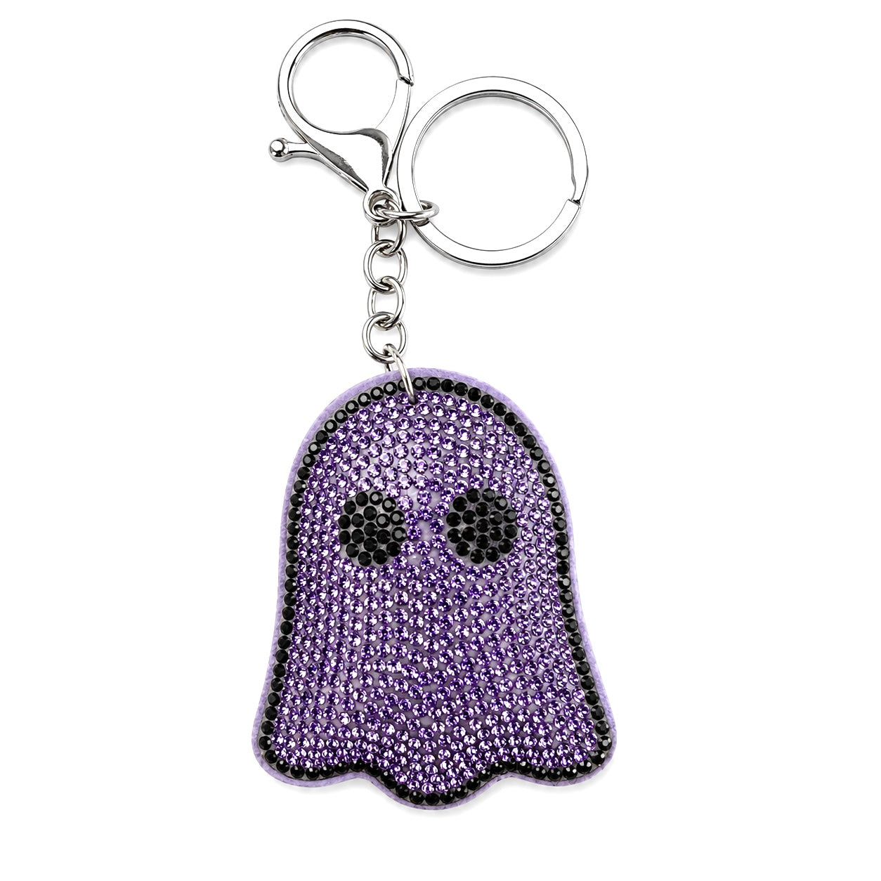 Purple ghost keychain charm