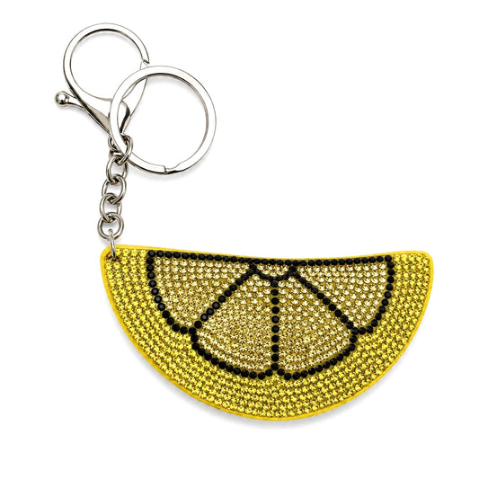 Half lemon keychain charm