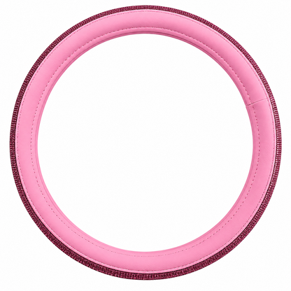 Pink Rhinestone Steering Wheel Cover