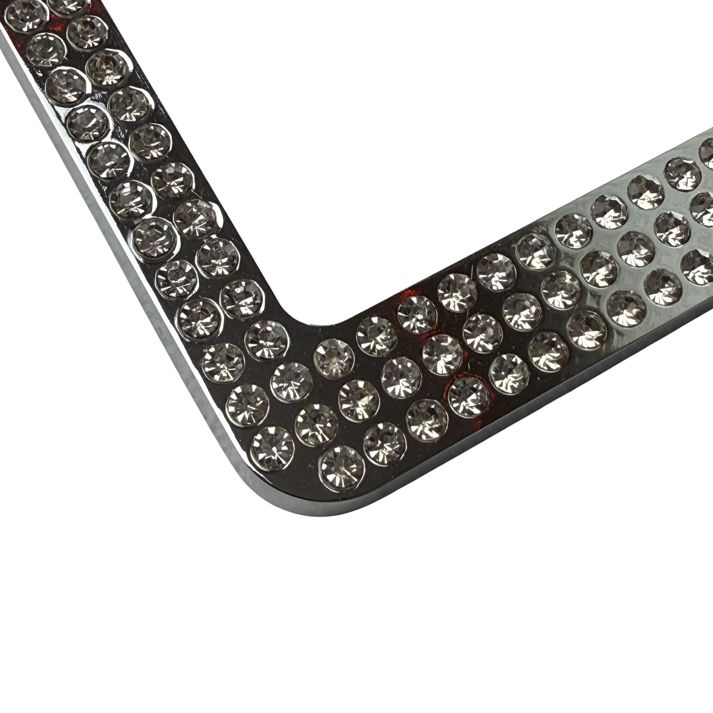 White rhinestone plate