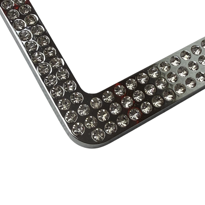 White rhinestone plate
